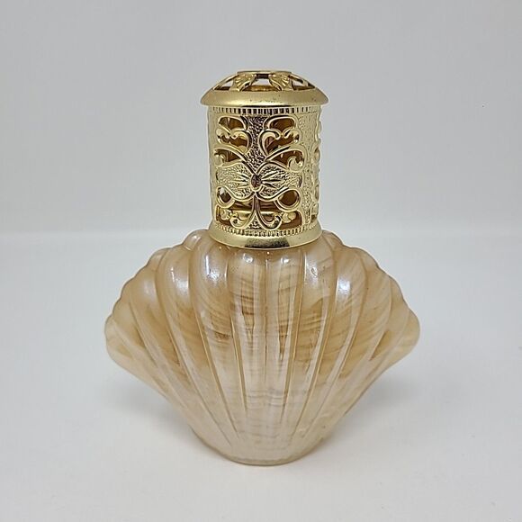 HGP Effusion OIL DIFFUSER ~Fragrance Lamp IRIDESCENT GOLD SHELL Glass Bottle - Picture 1 of 8